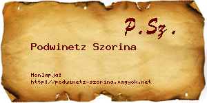 Podwinetz Szorina névjegykártya